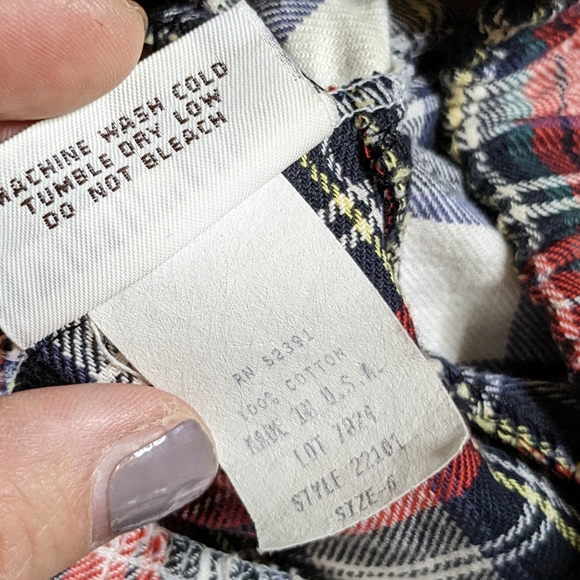 MINIWAVES Vintage USA Tartan Plaid Mini Skirt with Buckle Youth Girls' 6 - Picture 7 of 7